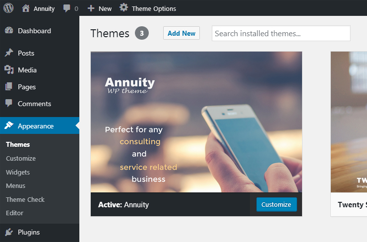 Appearance - themes