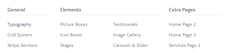 Mega menu - merged headings