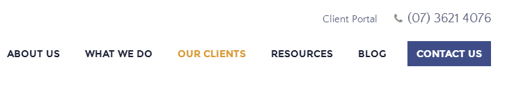 Menu location - in header