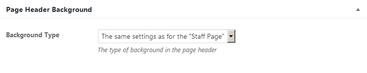 Page header background meta box