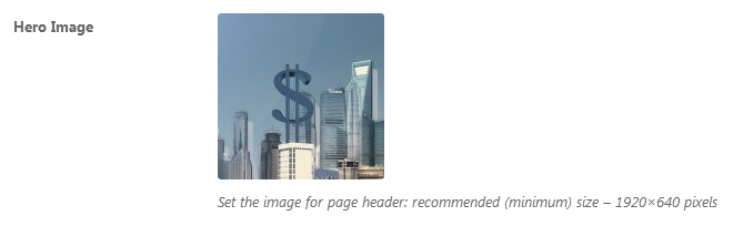 Page header image parameter