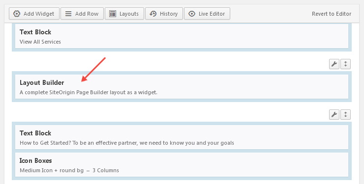 Page Builder - Layout Builder widget