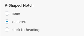Page Builder - V-shaped notch