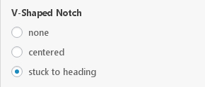 Page Builder - V-shaped notch
