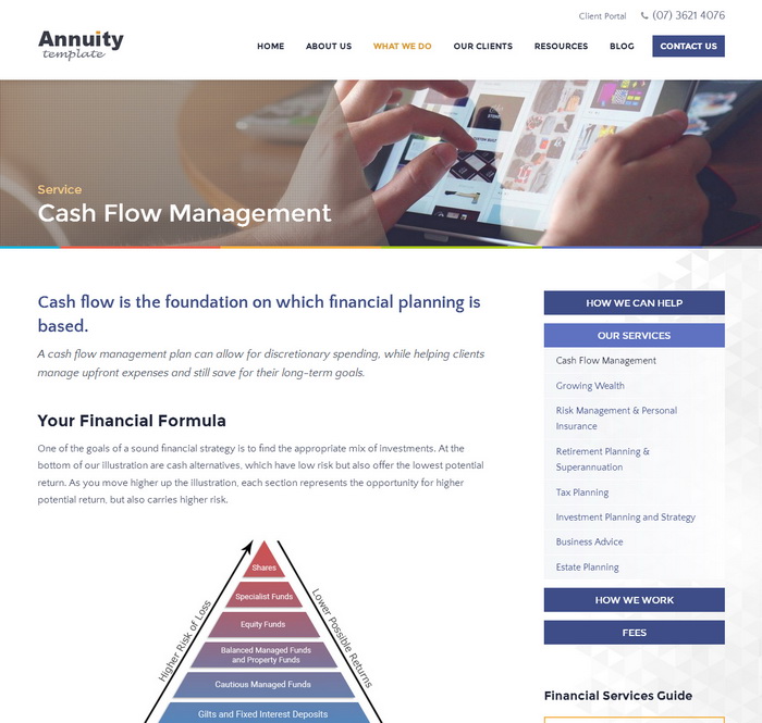 Single Service - Cash Flow Management