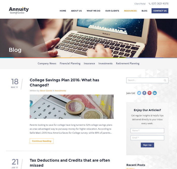 Blog - List Layout