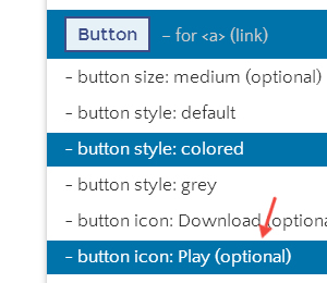 Styles menu - button