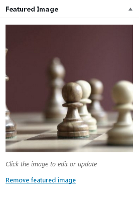 Featured image meta box - with image