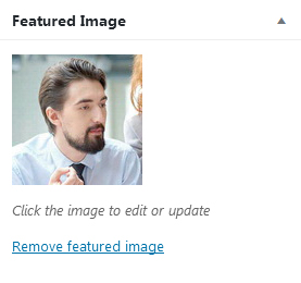 Featured image meta box - with image
