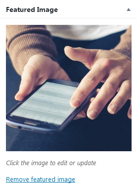 Featured image meta box - with image