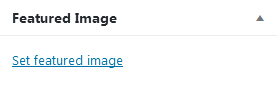 Featured image meta box