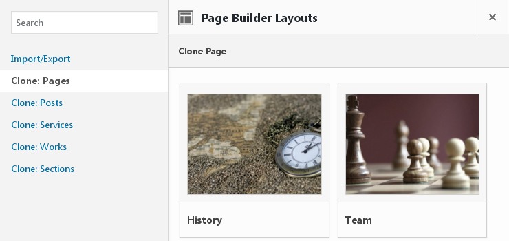 Page Builder - cloning pages