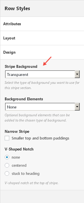 Page Builder - row design