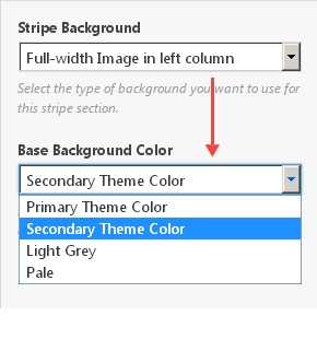 Page Builder - stripe background elements