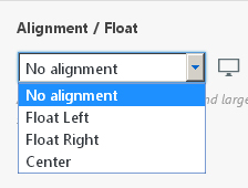 Page Builder - widget alignment options