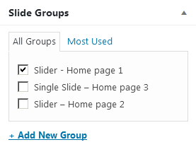 Slide groups meta box