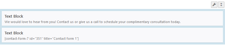 Contact Form 7 shortcode