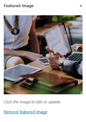 Featured image meta box - with image
