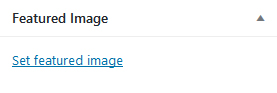 Featured image meta box