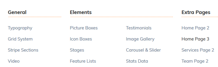 Mega menu - merged headings