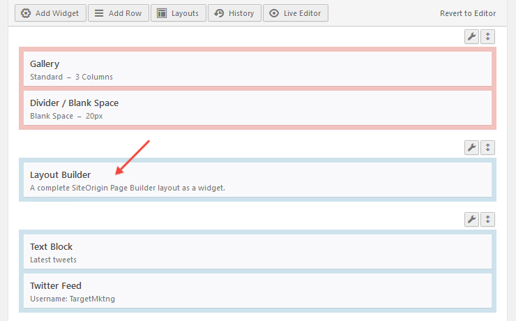 Page Builder - Layout Builder widget