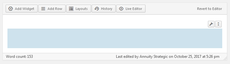 Page Builder meta box - single row