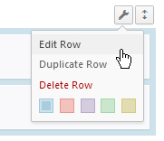 Page Builder - row actions
