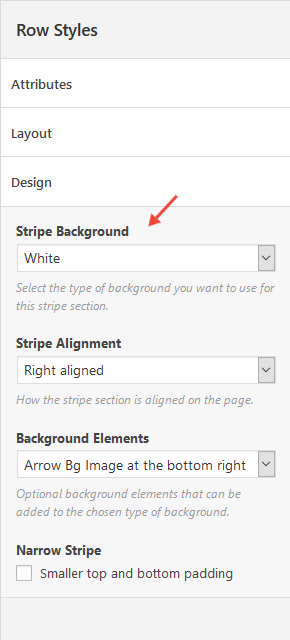 Page Builder - row design