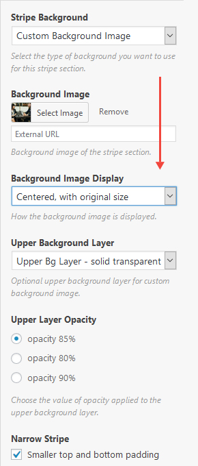 Page Builder - stripe background elements