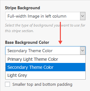 Page Builder - stripe background elements