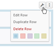 Page Builder - edit row