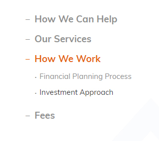 Custom sidebar menu - example