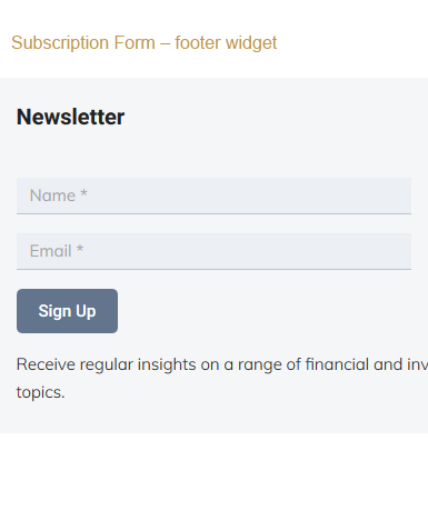 Subscription Form