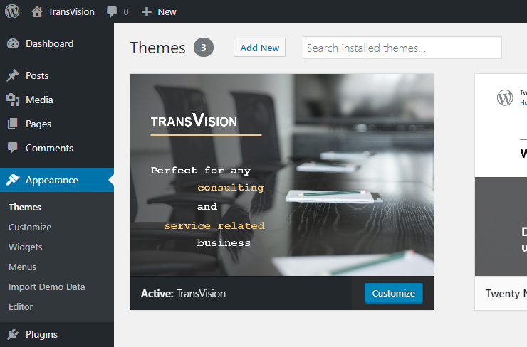 Appearance - themes