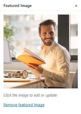 Featured image meta box - with image