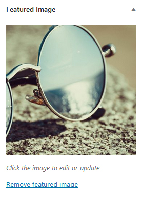 Featured image meta box - with image