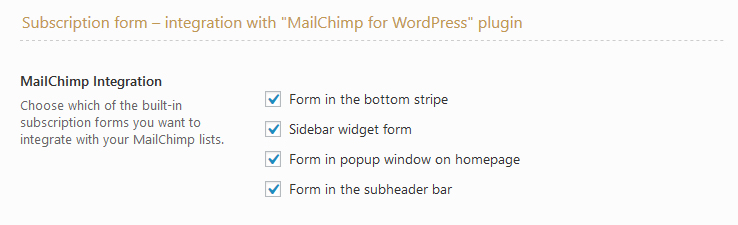 MailChimp integration - setup