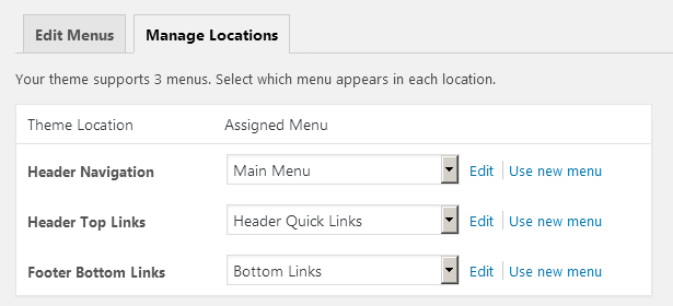 Manage locations