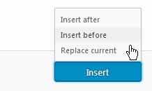 Page Builder - layout insert