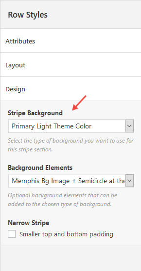 Page Builder - row design