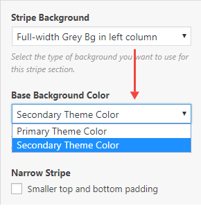 Page Builder - stripe background elements