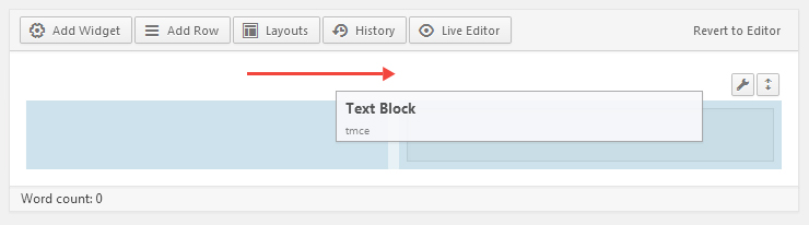 Page Builder - moving the widget