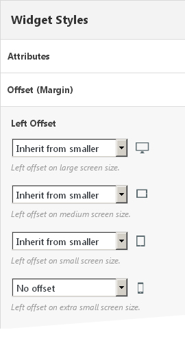 Page Builder - widget offset options