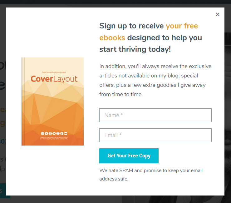 Popup form