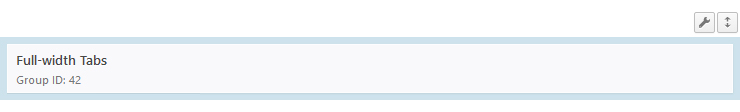Full-width tabs widget